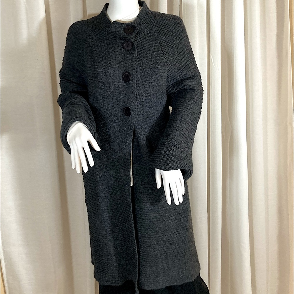 Axcess, A Liz Claiborne Company, Dark Gray Knit Cardigan - Medium